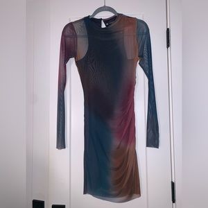 Zara Printed Tulle Dress Size Small